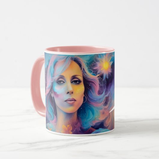 Mug Fairuz la chanteuse libanaise en bas du panier ز e (Devant gauche)