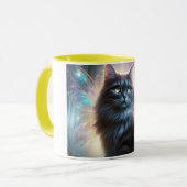 Mug Fairy Cat inspired by Irish Folklore Cait Sìth  (Devant gauche)