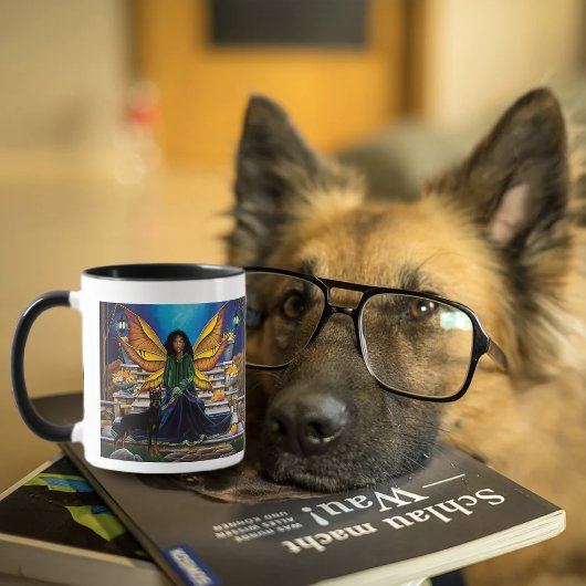 Mug Fairy Guardian Doberman Chien