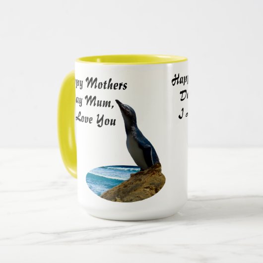 Mug Fairy Penguin Mothers Day Design, (Devant gauche)