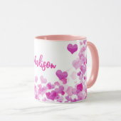 Mug Fairy Princess Pink Hearts Illustration de mode (Devant droit)