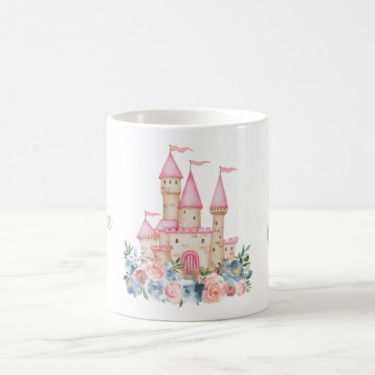 Mug Fairytale Castle Imaginaire Monogramme Nom Floral (Centre)