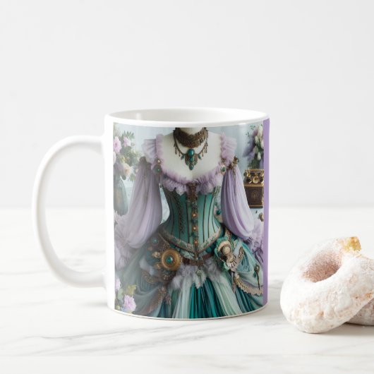 Mug Fairytale Spring Pastel Floral Gown (Avec donut)