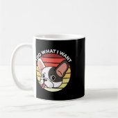 Mug Fais ce que je veux Frenchie Rétro Bouledogue Fran (Gauche)