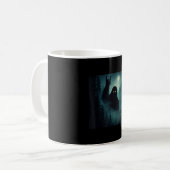 Mug Fais du rock Bigfoot Sasquatch Cryptide Nuit Forêt (Devant gauche)