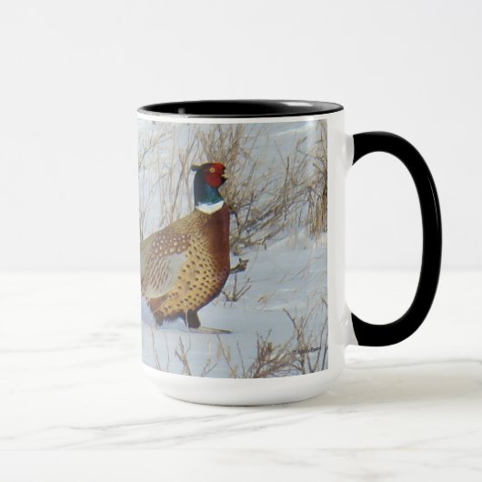 Mug Faisan B22 Anneau-étranglé dans la neige (Droite)