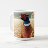 Mug faisan en champ de blé d'or avec ferme (Devant gauche)