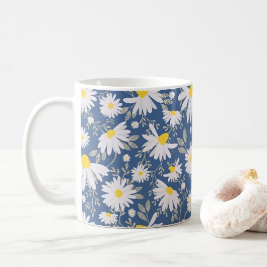 Mug Faisceaux de printemps - bleu foncé (Avec donut)
