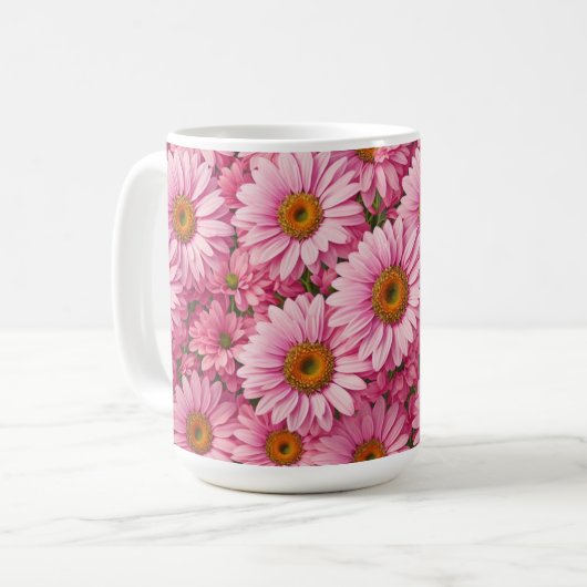 Mug Faisceaux rose rose printanière rose pâle margueri (Devant gauche)
