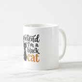 Mug Faisons comme si j'étais un chat noir T-shirt de c (Devant droit)
