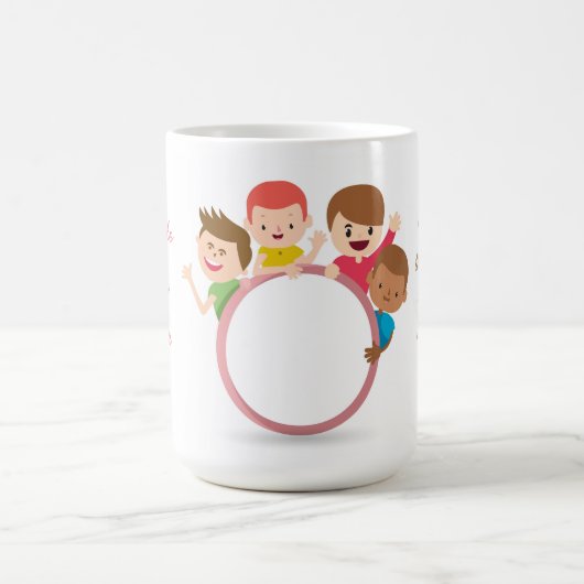 Mug Faisons de l'amitié ensemble, petite fille Clip Ar (Centre)