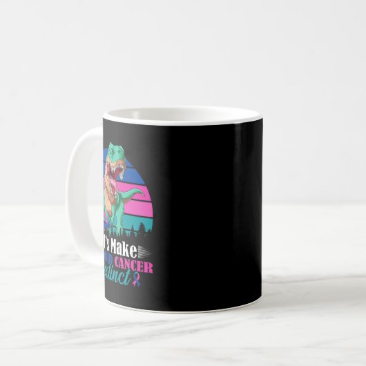 Mug Faisons de Thyroïde Cancer Extinct Dinosaure guerr (Devant gauche)
