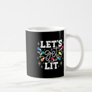 Mug Faisons la fête avec des lumières de Noël en forme