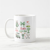 Mug Faisons la fête Coquette Golf Drôle Golfeur Filles (Gauche)
