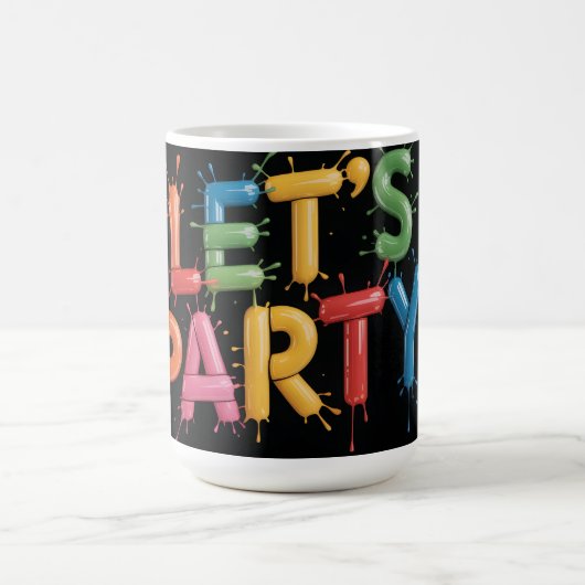 Mug Faisons la fête ! Graphisme de projection de peint (Centre)