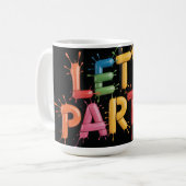 Mug Faisons la fête ! Graphisme de projection de peint (Devant gauche)