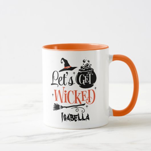Mug Faisons-nous Méchants Halloween Moderne Orange et (Droite)