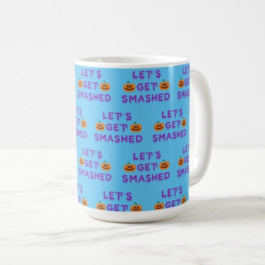 Mug Faisons tomber (Citrouille) violet (Devant droit)