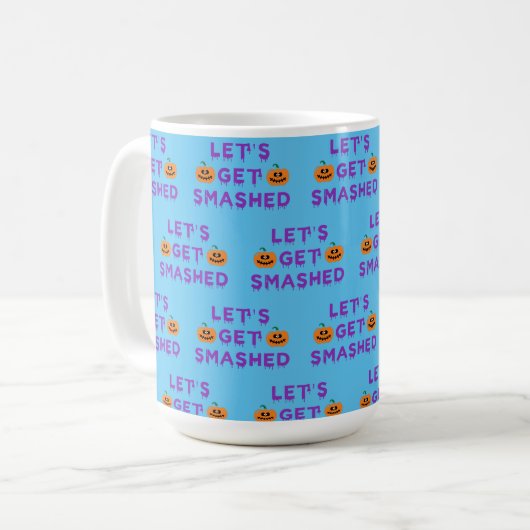 Mug Faisons tomber (Citrouille) violet (Devant gauche)