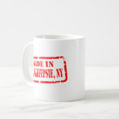 Mug Fait À Poughkeepsie - Rouge (Devant gauche)