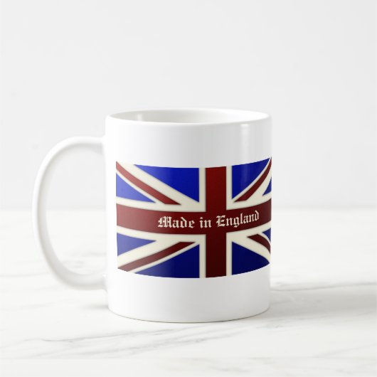 Mug Fait dans le drapeau métallique de l'Angleterre (Gauche)
