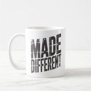 Mug Fait Différent Typographie Gras Motivationnel