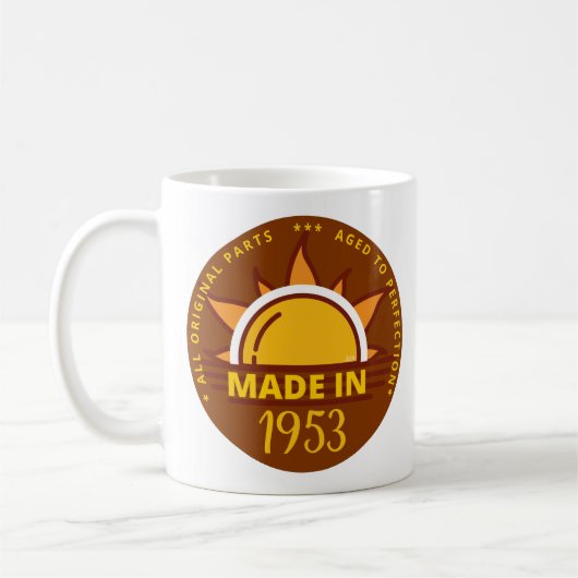 Mug FAIT EN 1953 drôle cadeau d'anniversaire (Gauche)