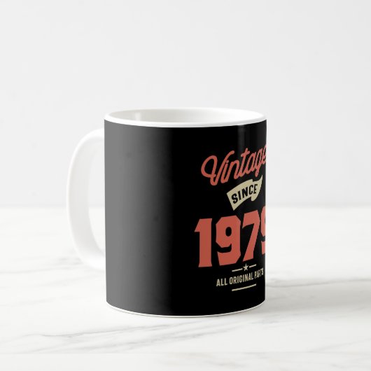Mug Fait En 1979 Cadeau Anniversaire (Devant gauche)