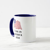 Mug Fait en Amérique Date de naissance (Devant gauche)