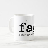 Mug Fait : Les athées à quatre lettres jurent par - (Devant gauche)