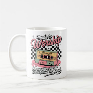 Mug Fait pour adorer Psaumes 150:6 Cassette Rétro
