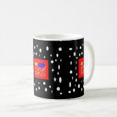 MUG FAIT POUR KAREN ROUGE ET BLACK BLANC NOMMÉ (Devant droit)