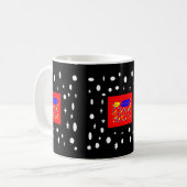 MUG FAIT POUR KAREN ROUGE ET BLACK BLANC NOMMÉ (Devant gauche)