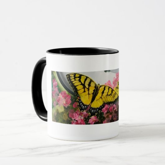 Mug Fait sur commande. Papillons (Devant gauche)