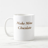 Mug Faites à les miens le chocolat ! ! (Gauche)