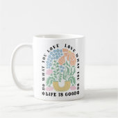 Mug "Faites ce que vous aimez" Arc floral rétro (Gauche)
