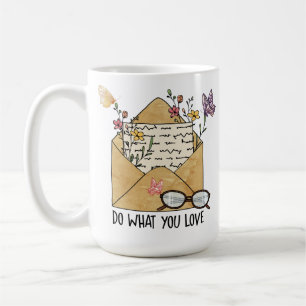 Mug Faites ce que vous aimez les lunettes de papillons