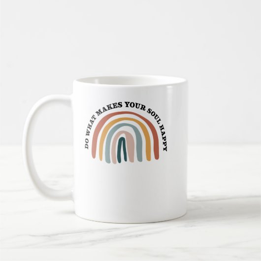 Mug Faites Ce Qui Rend Votre Âme Joyeuse Arc En Ciel (Gauche)