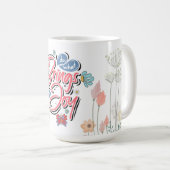 Mug Faites ce qui vous apporte Joy Floral et citation (Devant droit)