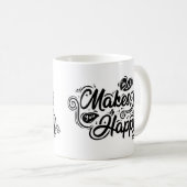 Mug Faites ce qui vous rend heureux funky (Devant droit)