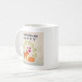 Mug Faites ce qui vous rend heureux Renard dormant ave (Devant gauche)