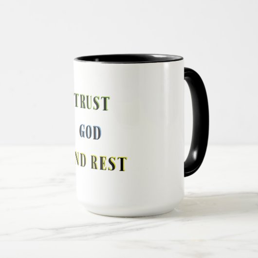 MUG FAITES CONFIANCE À DIEU TROUVER REPOS (Devant droit)