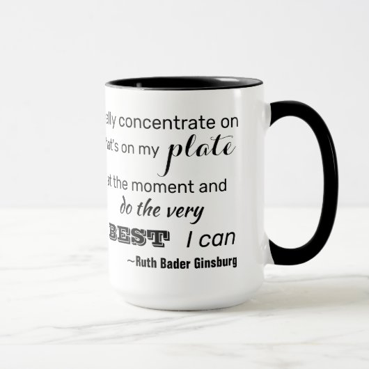 Mug Faites de mon mieux RBG Inspirational Quote Cof (Droite)
