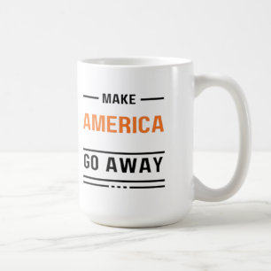 Mug Faites disparaître l'Amérique Typographie Orange S
