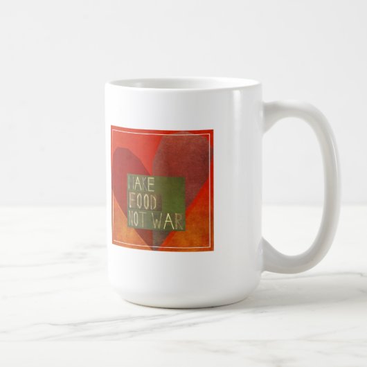 Mug Faites la guerre de nourriture pas (Droite)