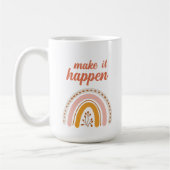 Mug Faites-le arriver, boho de motivation arc-en-ciel (Gauche)