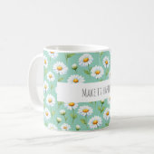 Mug Faites-le arriver - marguerites aquarelle (Devant gauche)