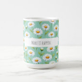 Mug Faites-le arriver - marguerites aquarelle (Centre)