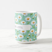 Mug Faites-le arriver - marguerites aquarelle (Devant droit)