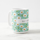 Mug Faites-le arriver - marguerites aquarelle (Devant gauche)